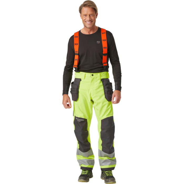 Pantaloni de lucru reflectorizanti cu bretele Helly Hansen Alna 2.0 Shell Construction Pant CL2 [3]