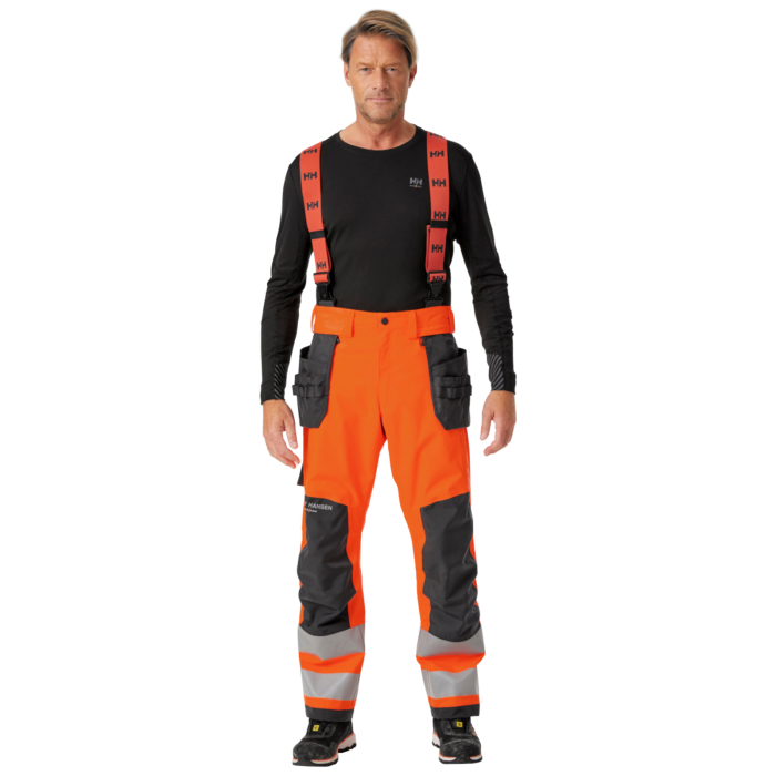 Pantaloni de lucru reflectorizanti cu bretele Helly Hansen Alna 2.0 Shell Construction Pant CL2 [3]