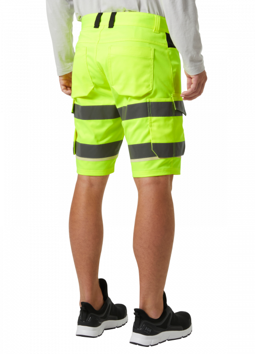 Pantaloni de lucru reflectorizanti scurti Helly Hansen UC-ME Cargo CL1, galben/negru, C74 [4]