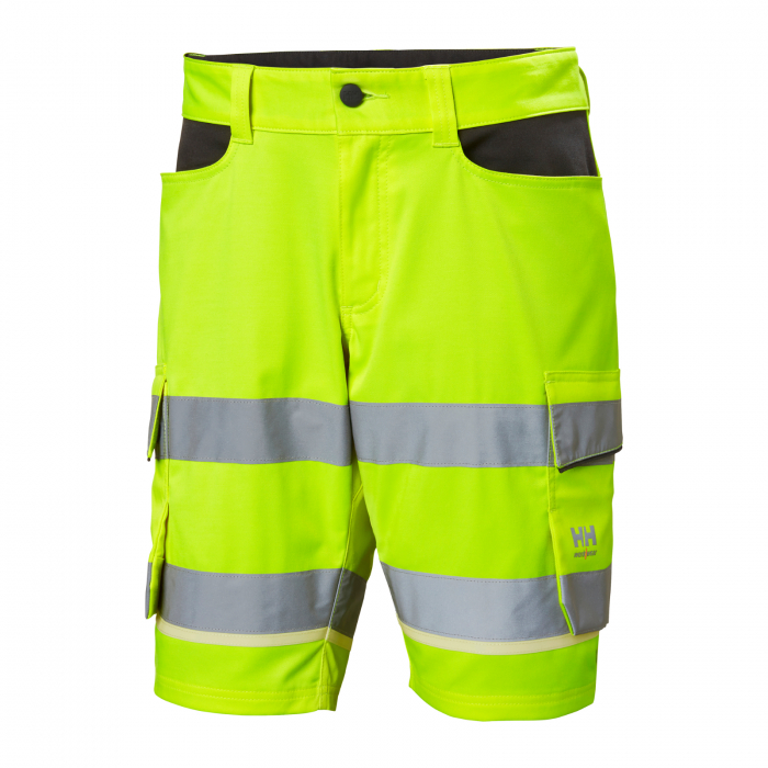 Pantaloni de lucru reflectorizanti scurti Helly Hansen UC-ME Cargo CL1, galben/negru, C74 [1]