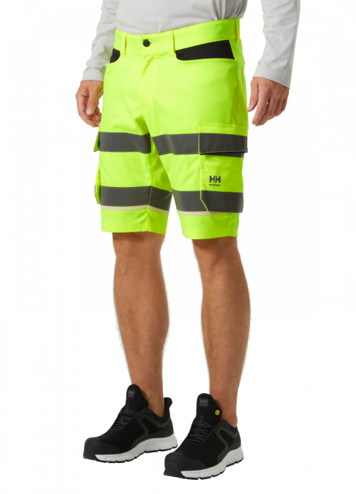 Pantaloni de lucru reflectorizanti scurti Helly Hansen UC-ME Cargo CL1, galben/negru, C74 [3]