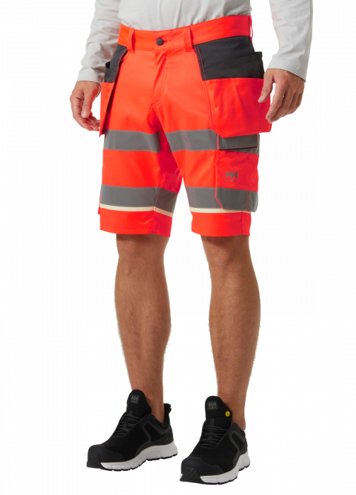 Pantaloni de lucru reflectorizanti scurti Helly Hansen UC-ME Construction CL1, rosu/negru, C68 [3]