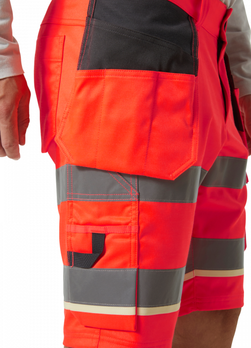Pantaloni de lucru reflectorizanti scurti Helly Hansen UC-ME Construction CL1, rosu/negru, C68 [5]