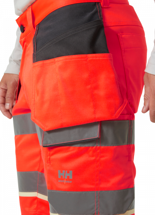 Pantaloni de lucru reflectorizanti scurti Helly Hansen UC-ME Construction CL1, rosu/negru, C68 [6]