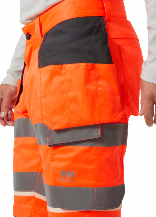 Pantaloni de lucru reflectorizanti scurti Helly Hansen UC-ME Construction CL1, portocaliu/negru, C74 [6]