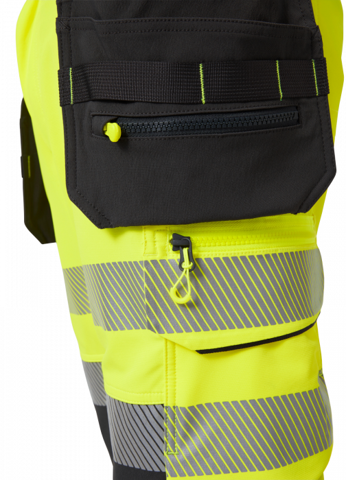 Pantaloni de lucru trei sferturi Helly Hansen ICU BRZ Construction Pirate CL1, galben/negru, C62 [5]