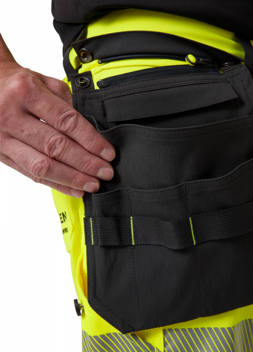 Pantaloni de lucru trei sferturi Helly Hansen ICU BRZ Construction Pirate CL1, galben/negru, C62 [6]