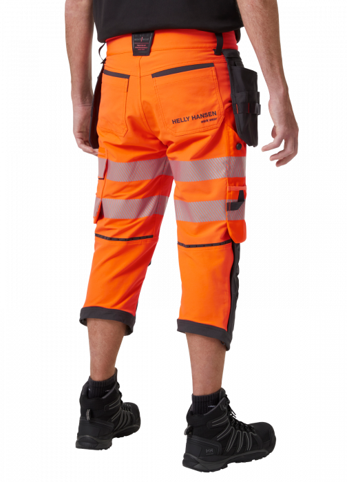Pantaloni de lucru trei sferturi Helly Hansen ICU BRZ Construction Pirate CL1, portocaliu/negru, C44 [4]