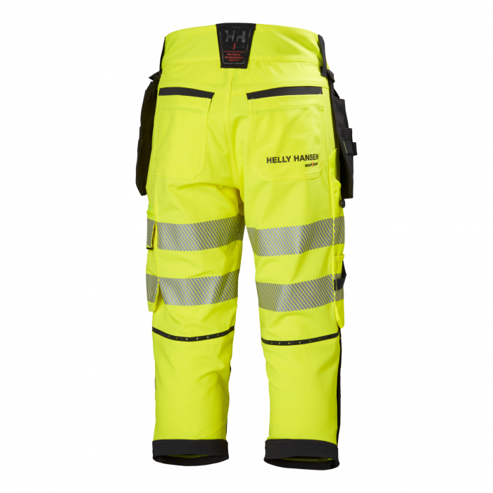 Pantaloni de lucru trei sferturi Helly Hansen ICU BRZ Construction Pirate CL1, galben/negru, C62 [2]