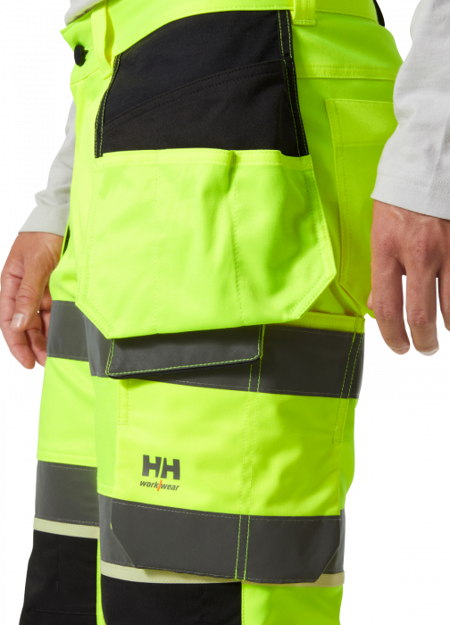 Pantaloni de lucru trei sferturi reflectorizanti Helly Hansen UC-ME Pirate CL1, galben/negru [6]
