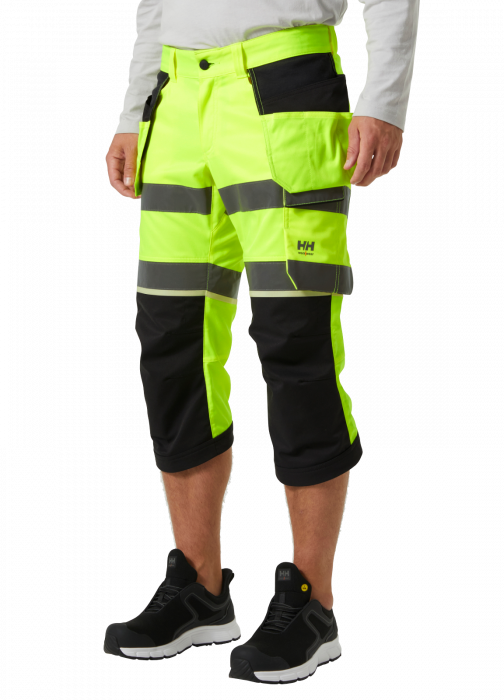 Pantaloni de lucru trei sferturi reflectorizanti Helly Hansen UC-ME Pirate CL1, galben/negru [3]