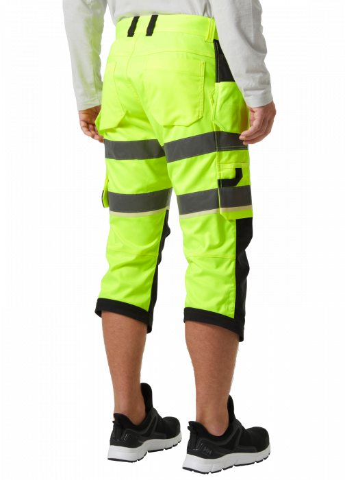 Pantaloni de lucru trei sferturi reflectorizanti Helly Hansen UC-ME Pirate CL1, galben/negru [4]