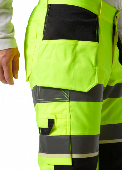 Pantaloni de lucru trei sferturi reflectorizanti Helly Hansen UC-ME Pirate CL1, galben/negru [5]