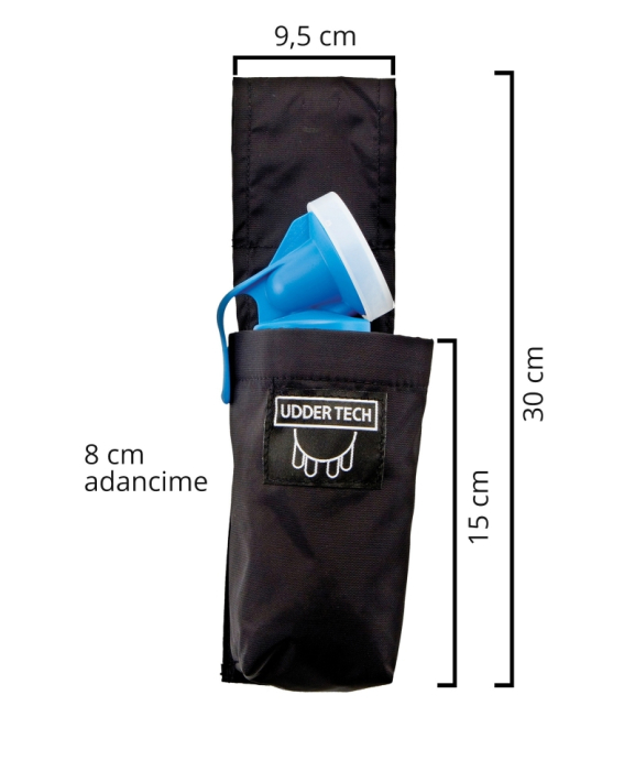Toc pahar dipare Udder Tech, nailon - impermeabil, negru, R [2]