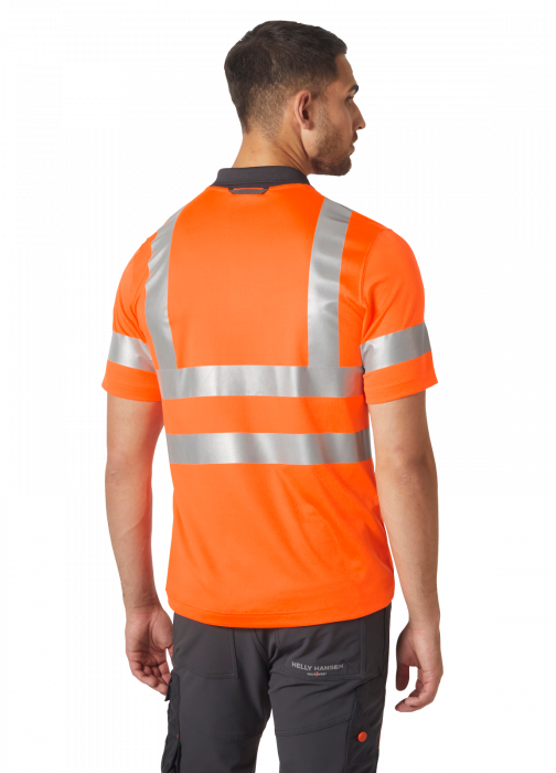 Tricou polo reflectorizant Helly Hansen Addvis CL2, portocaliu, L [4]