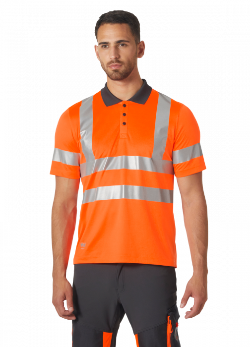 Tricou polo reflectorizant Helly Hansen Addvis CL2, portocaliu, L [3]