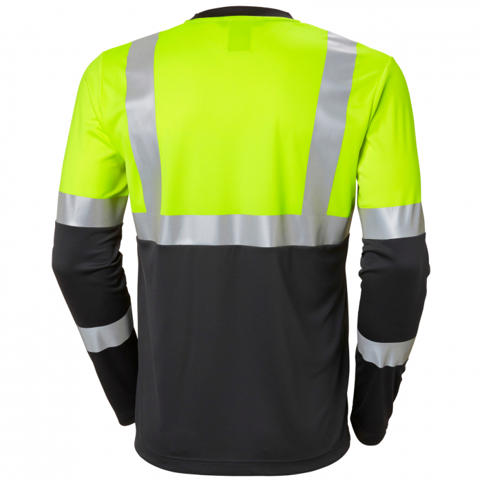 Tricou reflectorizant cu maneca lunga Helly Hansen Addvis CL1, galben/negru abanos, XS [2]