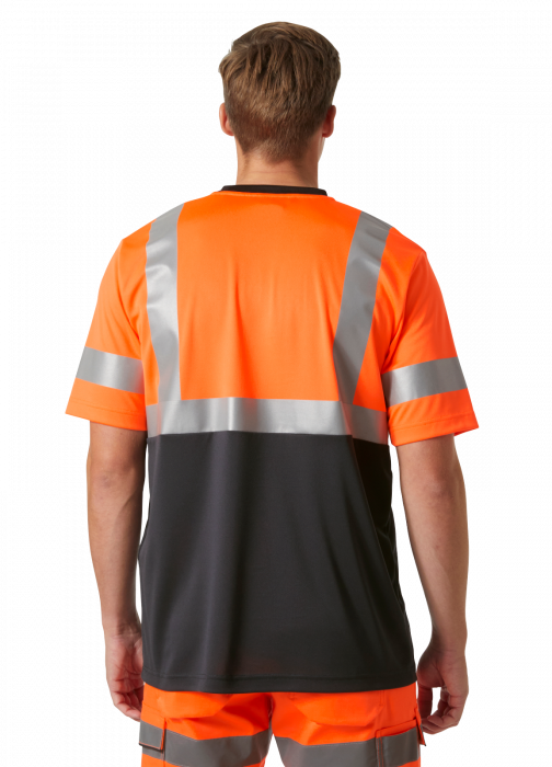 Tricou reflectorizant Helly Hansen Addvis CL1, portocaliu/negru abanos, 5XL [4]
