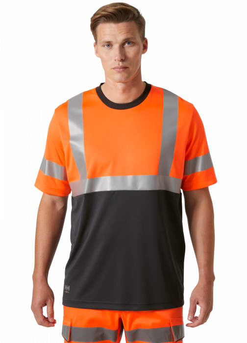 Tricou reflectorizant Helly Hansen Addvis CL1, portocaliu/negru abanos, 5XL [3]