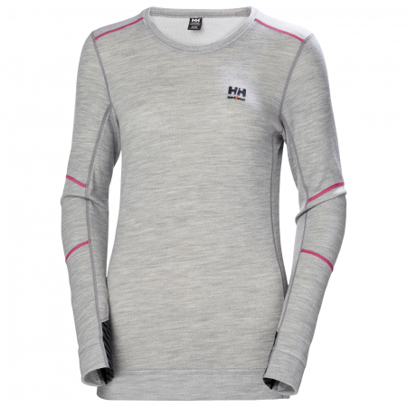 Bluza dama Helly Hansen Lifa Merino Base Layer Crewneck, gri deschis, XS [0]