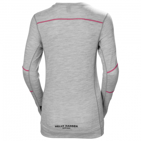 Bluza dama Helly Hansen Lifa Merino Base Layer Crewneck, gri deschis, XS [1]