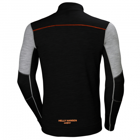 Bluza Helly Hansen Lifa Base Layer Merino Half Zip, gri/negru, XS [1]