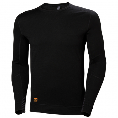 Base layers - Bluza Helly Hansen Lifa Max Base Layer Crewneck, neagra, XL