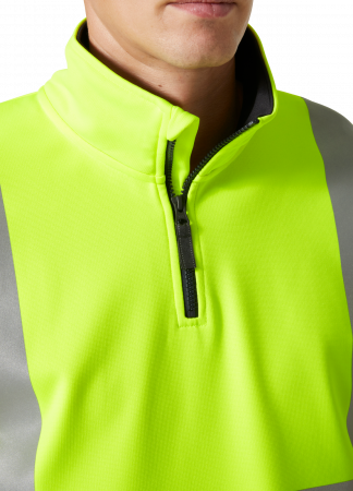 Bluza reflectorizanta Helly Hansen Addvis Half Zip CL1, galben/negru abanos, 5XL [5]