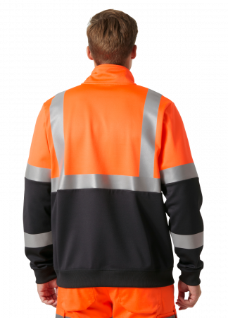 Bluza reflectorizanta Helly Hansen Addvis Half Zip CL1, portocaliu/negru abanos, 5XL [3]