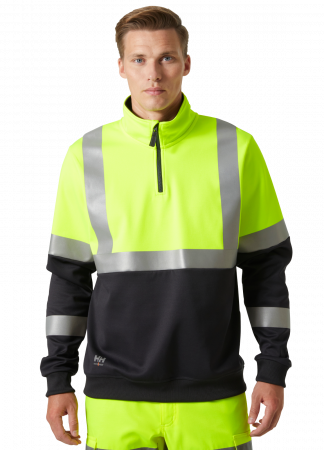 Bluza reflectorizanta Helly Hansen Addvis Half Zip CL1, galben/negru abanos, 5XL [2]