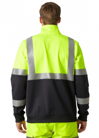 Bluza reflectorizanta Helly Hansen Addvis Zip CL1, galben/negru abanos, 5XL [3]