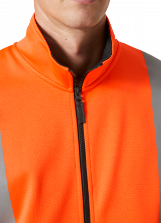 Bluza reflectorizanta Helly Hansen Addvis Zip CL1, portocaliu/negru abanos, 5XL [5]
