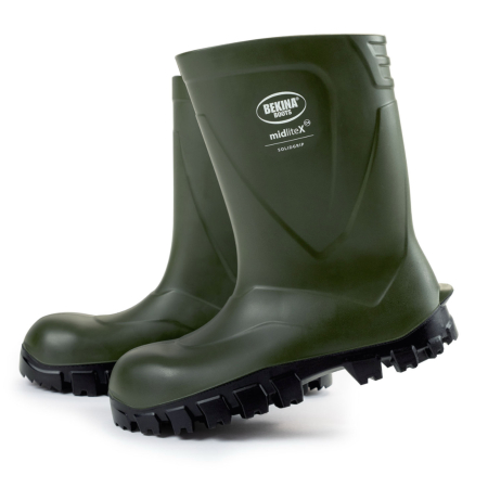 Cizme protectie Bekina MidliteX SolidGrip, O4, verde/negru [2]