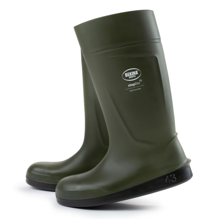 Cizme protectie Bekina Steplite EasyClean, O4 cu talpa plata, verde/negru [2]