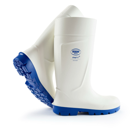 Cizme protectie Bekina Steplite EasyGrip, O4, alb/albastru