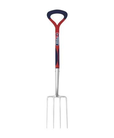 Furci si greble - Furca sapat ingusta cu 4 coarne inox, coada polipropilena, maner D polipropilena, Spear & Jackson Select Stainless