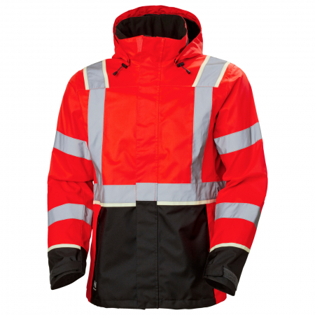 Echipamente lucru si protectie - Geaca cu gluga Helly Hansen UC-ME Shell, impermeabila, reflectorizanta, HVC3
