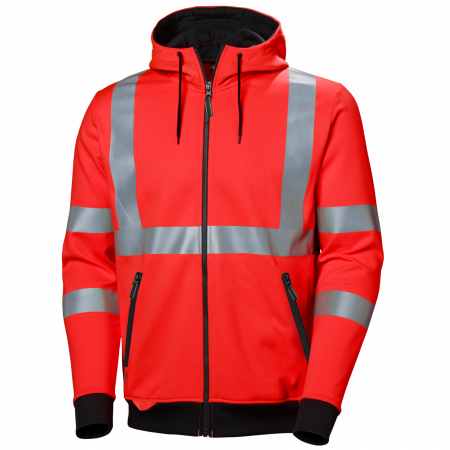 Echipamente lucru si protectie - Hanorac reflectorizant cu gluga Helly Hansen Addvis Zip CL3, galben, L