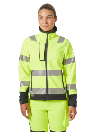 Jacheta reflectorizanta dama Helly Hansen Luna Softshell CL2, galben/negru, XS [2]