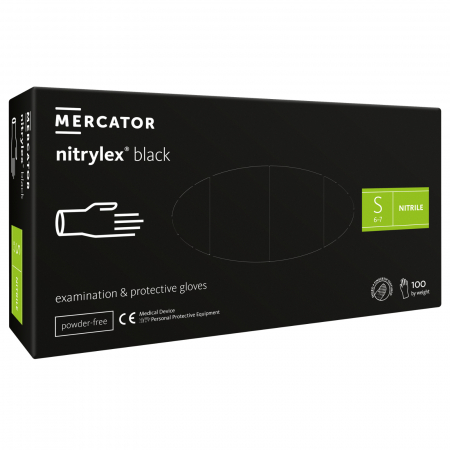 Manusi nitril nepudrate Nitrylex Black, cutie 100 bucati [0]