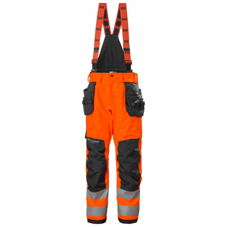 Pantaloni si salopete - Pantaloni de lucru cu bretele Helly Hansen Alna 2.0 Shell Construction, impermeabili, reflectorizanti, HVC2