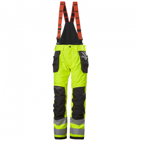Imbracaminte lucru - Pantaloni de lucru cu bretele Helly Hansen Alna 2.0 Shell Construction, impermeabili, reflectorizanti, HVC2