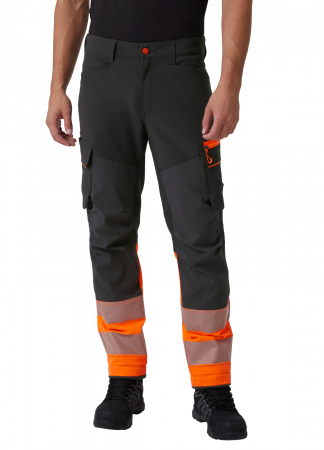 Pantaloni de lucru Helly Hansen ICU BRZ Cargo CL1, portocaliu/negru, C44 [2]