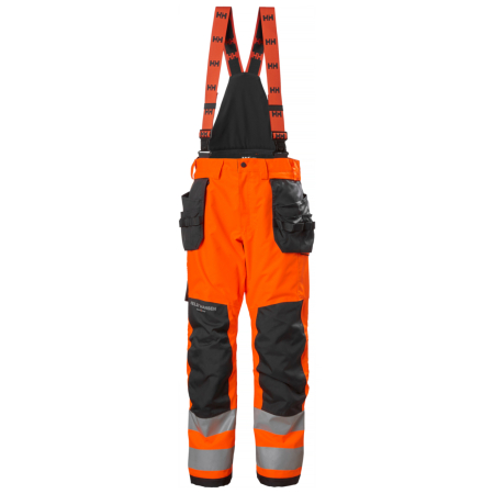 Pantaloni si salopete - Pantaloni de lucru reflectorizanti cu bretele Helly Hansen Alna 2.0 Winter Construction Pant CL2
