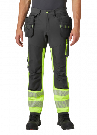 Pantaloni de lucru reflectorizanti Helly Hansen ICU Construction CL1, galben/negru, C46 [2]