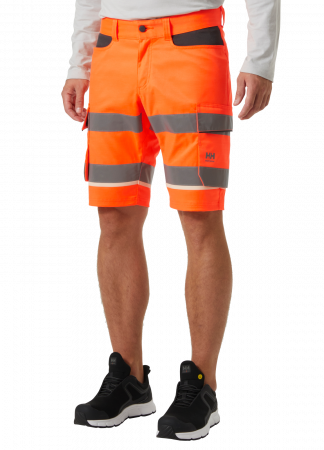 Pantaloni de lucru reflectorizanti scurti Helly Hansen UC-ME Cargo CL1, portocaliu/negru, C52 [2]