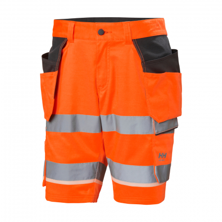 Pantaloni si salopete - Pantaloni de lucru reflectorizanti scurti Helly Hansen UC-ME Construction CL1, portocaliu/negru, C74
