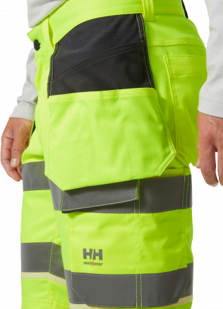 Pantaloni de lucru reflectorizanti scurti Helly Hansen UC-ME Construction CL1, galben/negru, C74 [5]