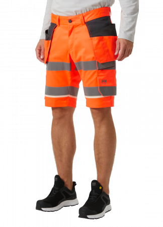 Pantaloni de lucru reflectorizanti scurti Helly Hansen UC-ME Construction CL1, portocaliu/negru, C58 [2]
