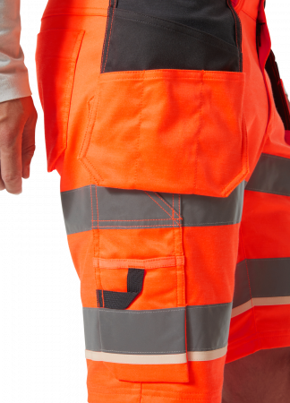 Pantaloni de lucru reflectorizanti scurti Helly Hansen UC-ME Construction CL1, portocaliu/negru, C58 [4]